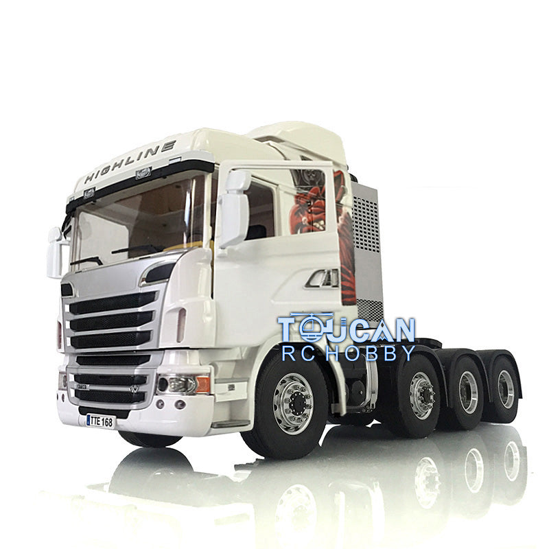 1/14 RC LESU Metal 8*8 Axles Chassis Scania Tractor Truck Hercules Gripen Cabin Painted 2Speed Gearbox Lock Differential Servo