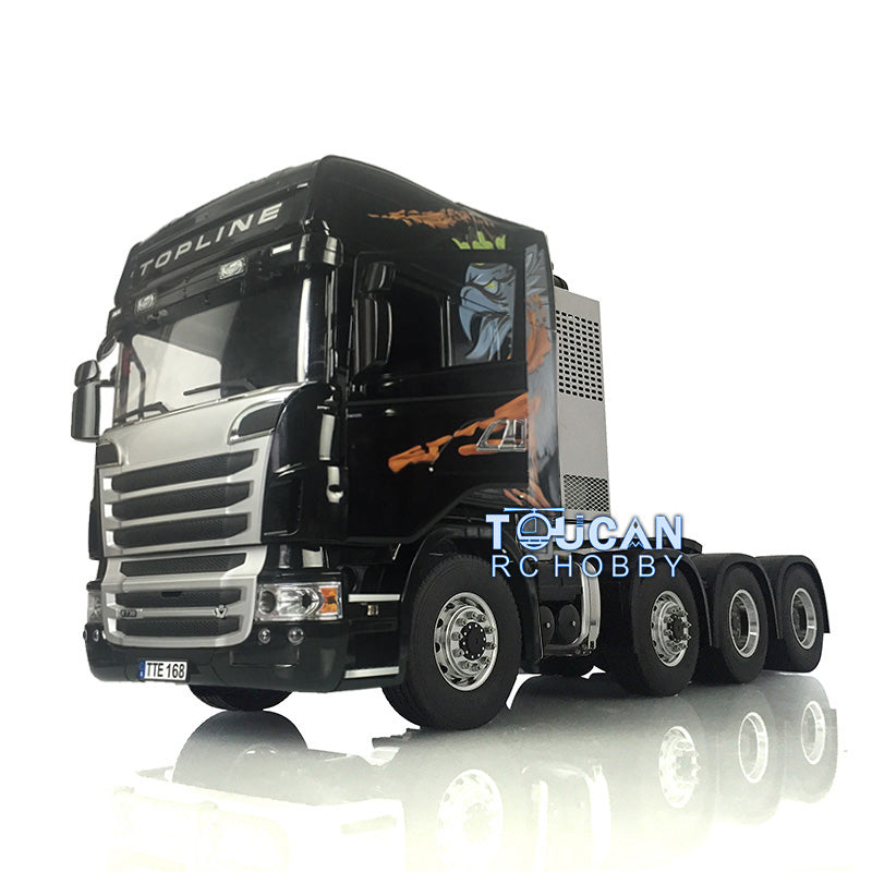 LESU 1/14 8*8 RC Tractor Truck Car Model Painted Metal Chassis W/ Highroof Cabin Set 802C Servo Motor W/O Equipment Rack