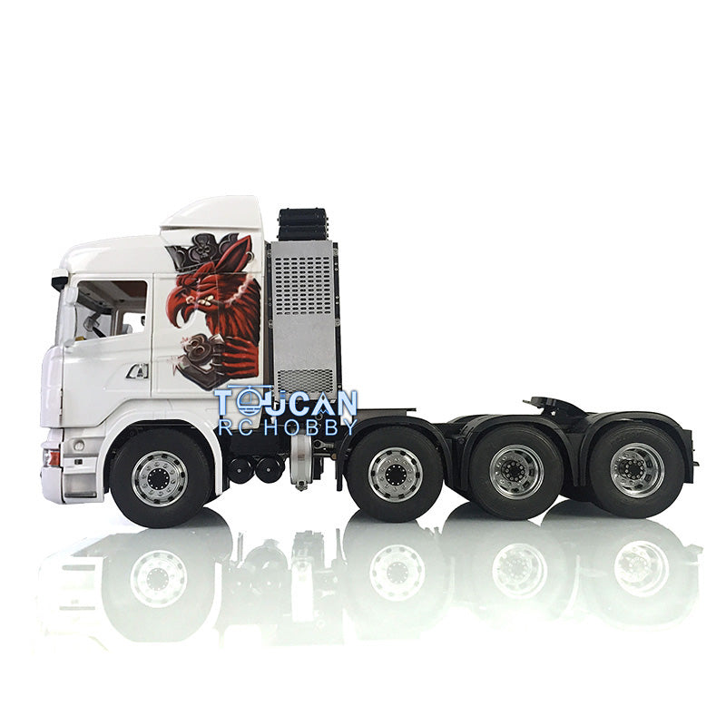 1/14 RC LESU Metal 8*8 Axles Chassis Scania Tractor Truck Hercules Gripen Cabin Painted 2Speed Gearbox Lock Differential Servo