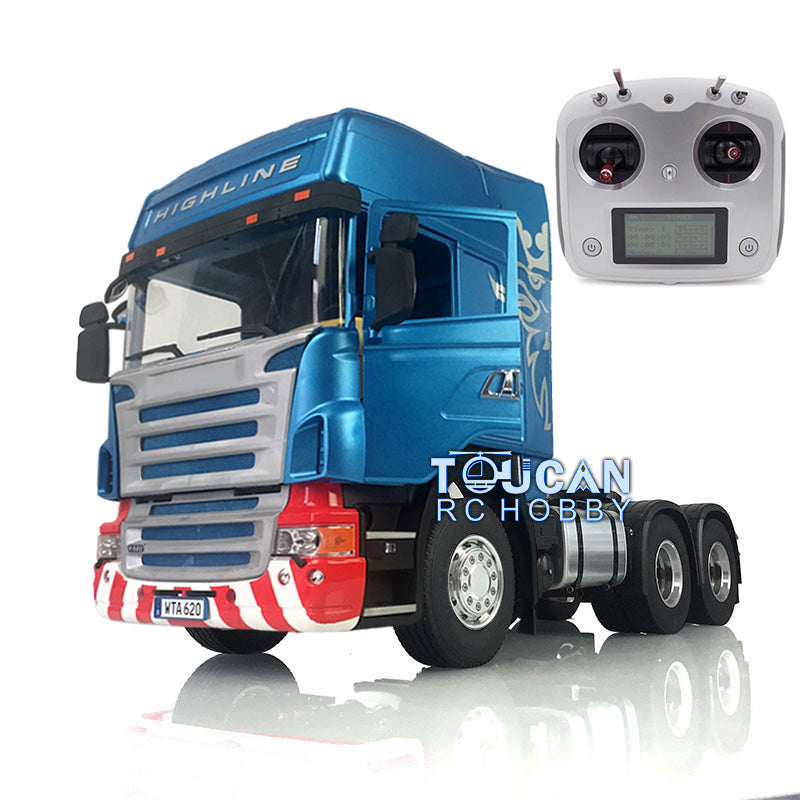 LESU 6*4 1/14 Remote Controlled Tractor Truck RC Construction Vehicle Metal Chassis Motor & ESC & Servo & Light & Sound & Radio System