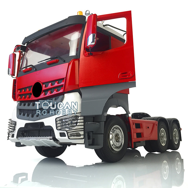 Toucan Hobby Painted 3-Axle 1/14 6*4 Painted RC Tractor Truck Remote Control Trailer Constuction Vehicle Kits DIY Parts Motor