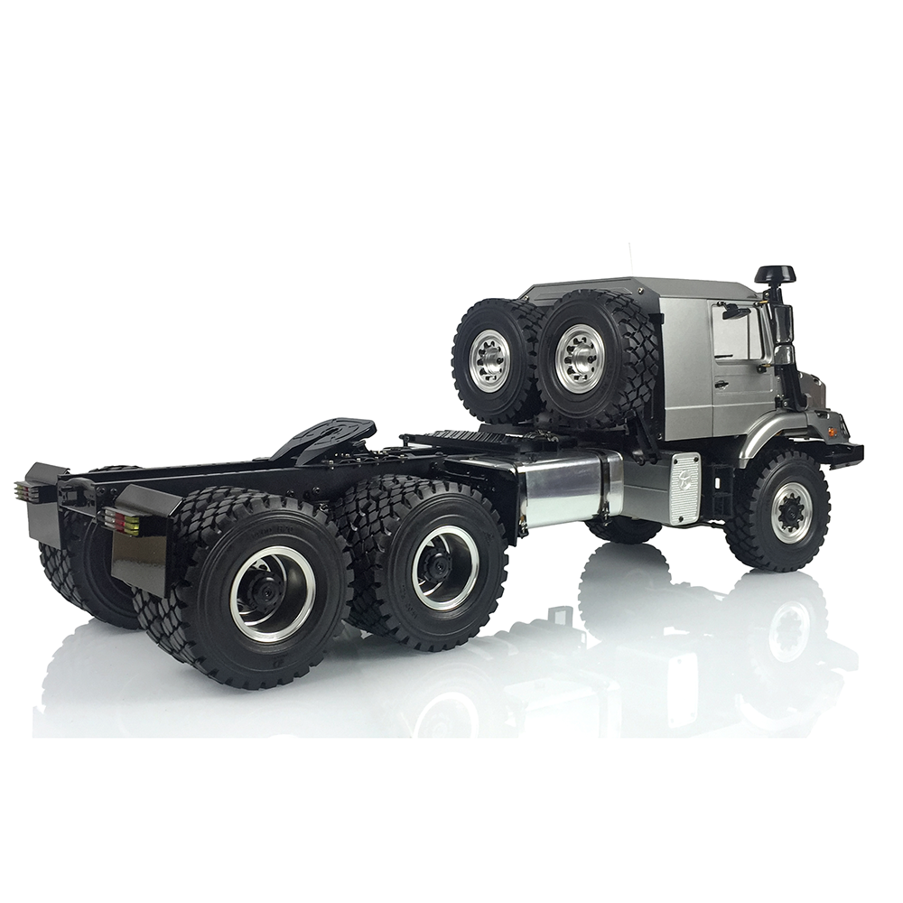 26.5Inches JDM 1/14 Metal 6X6 Remote Control Off Road Tractor Truck 2Speed Gearbox Differential Axles Metal Chassis No Battery