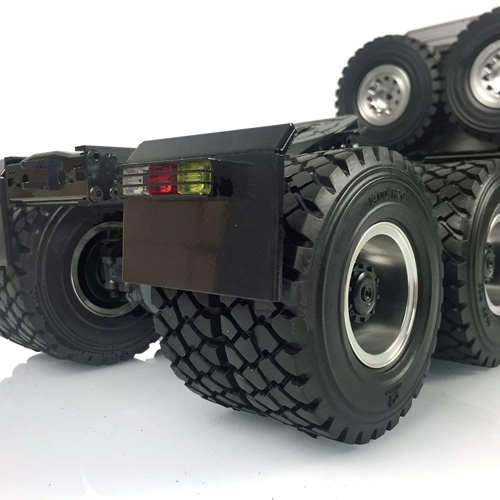 26.5Inches JDM 1/14 Metal 6X6 Remote Control Off Road Tractor Truck 2Speed Gearbox Differential Axles Metal Chassis No Battery