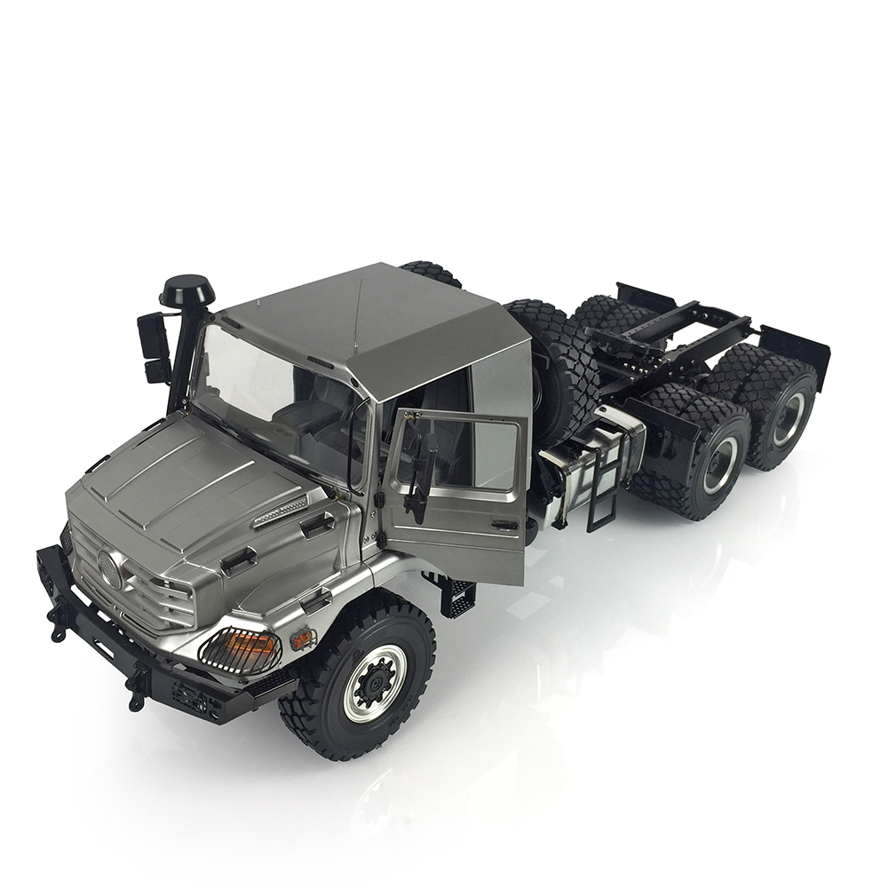 26.5Inches JDM 1/14 Metal 6X6 Remote Control Off Road Tractor Truck 2Speed Gearbox Differential Axles Metal Chassis No Battery