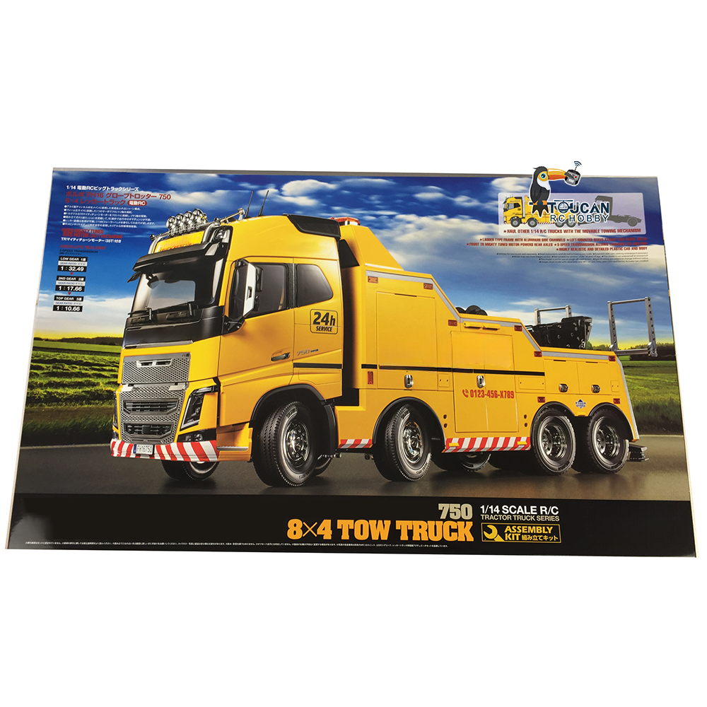 TAMIYA 1/14 8x4 FH16-750 RC Tow Tractor Remote Controlled Truck Electric Cars Unpainted Unassembled Lorry Model DIY Motor