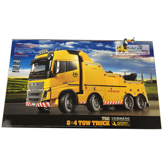 TAMIYA 1/14 8x4 FH16-750 RC Tow Tractor Remote Controlled Truck Electric Cars Unpainted Unassembled Lorry Model DIY Motor