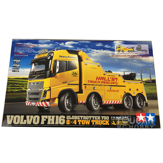 TAMIYA 1/14 8x4 FH16-750 RC Tow Tractor Remote Controlled Truck Electric Cars Unpainted Unassembled Lorry Model DIY Motor