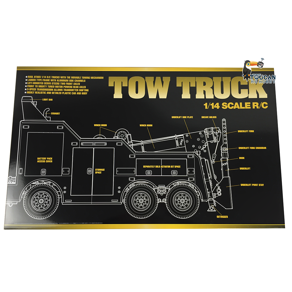 TAMIYA 1/14 8x4 FH16-750 RC Tow Tractor Remote Controlled Truck Electric Cars Unpainted Unassembled Lorry Model DIY Motor