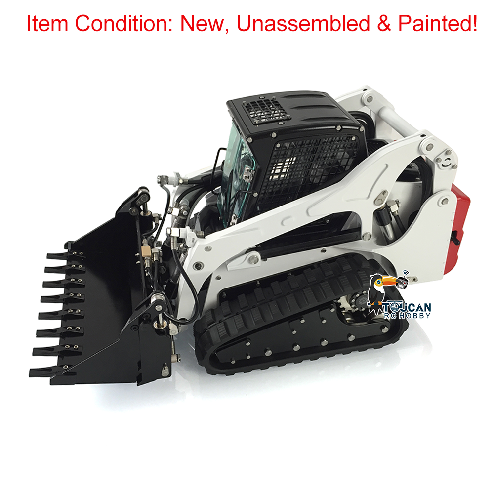 LESU 1/14 Metal RC Hydraulic Aoue-LT5 Tracked Skid-Steer Loader DIY Model Lights