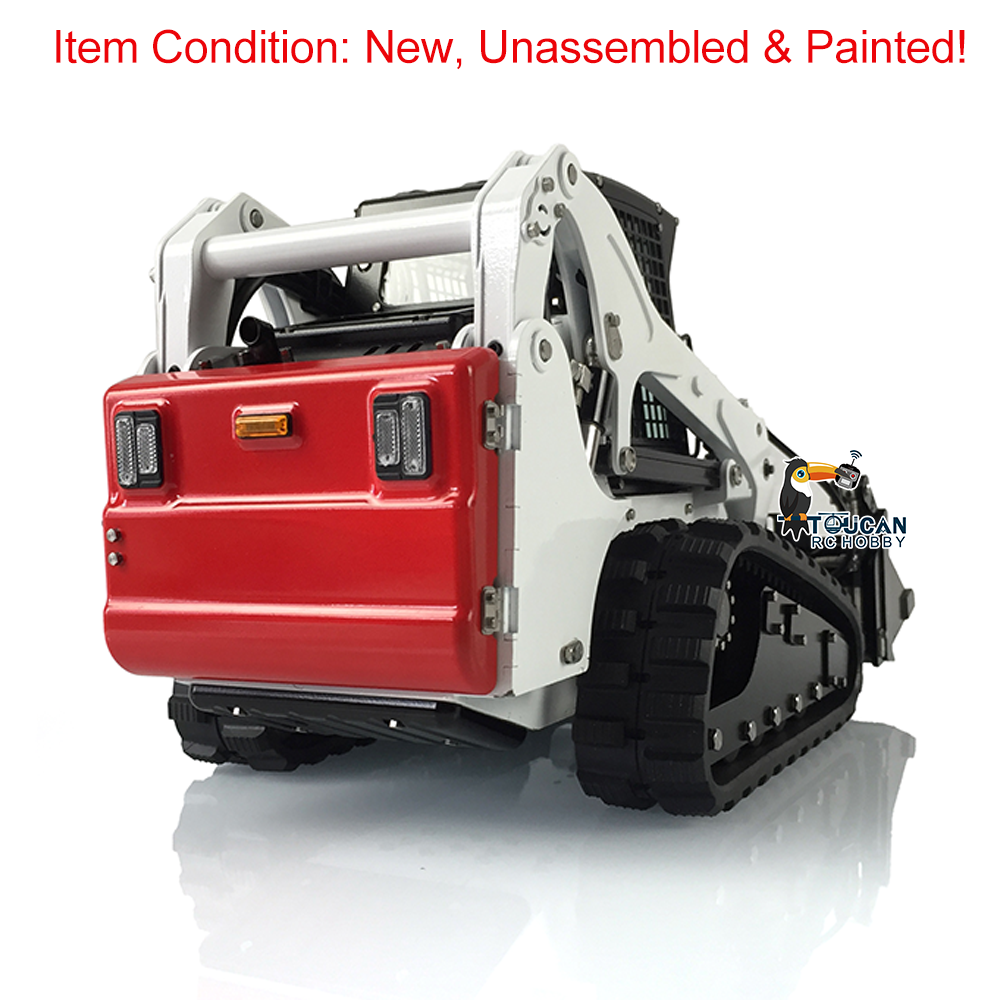 LESU 1/14 Metal RC Hydraulic Aoue-LT5 Tracked Skid-Steer Loader DIY Model Lights