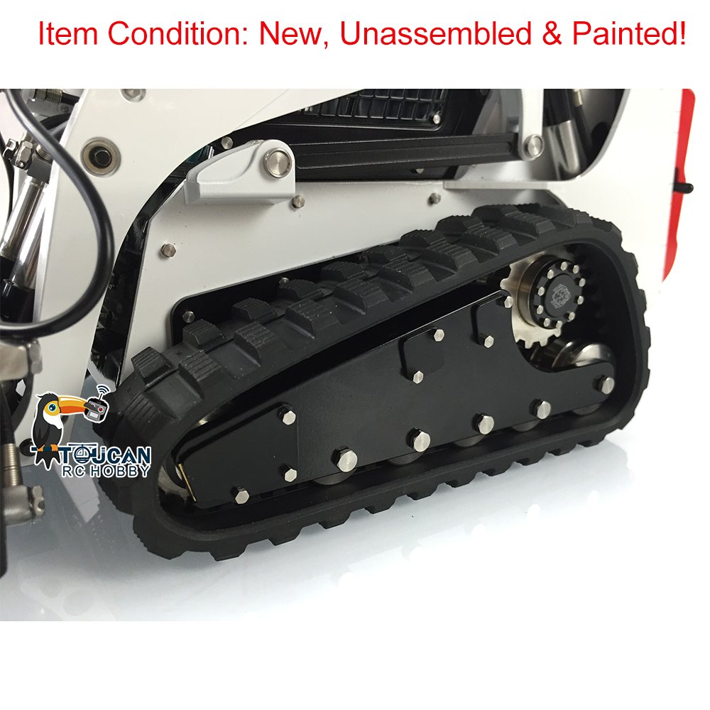 LESU 1/14 Metal RC Hydraulic Aoue-LT5 Tracked Skid-Steer Loader DIY Model Lights