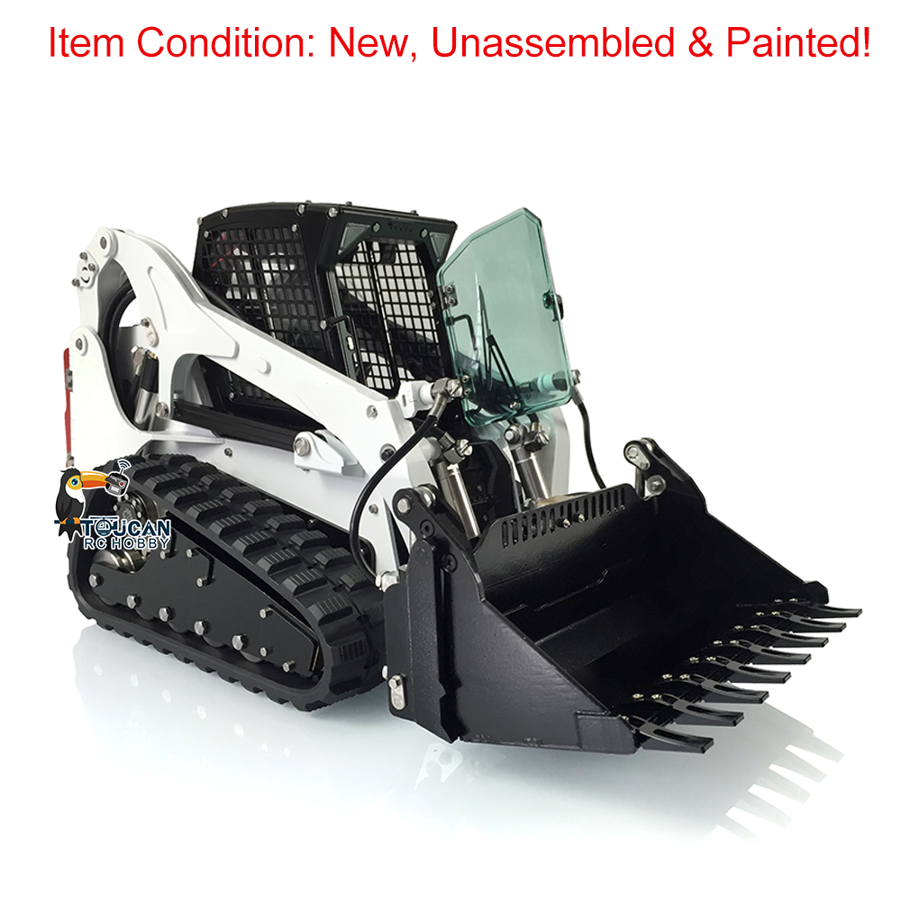 LESU 1/14 Metal RC Hydraulic Aoue-LT5 Tracked Skid-Steer Loader DIY Model Lights