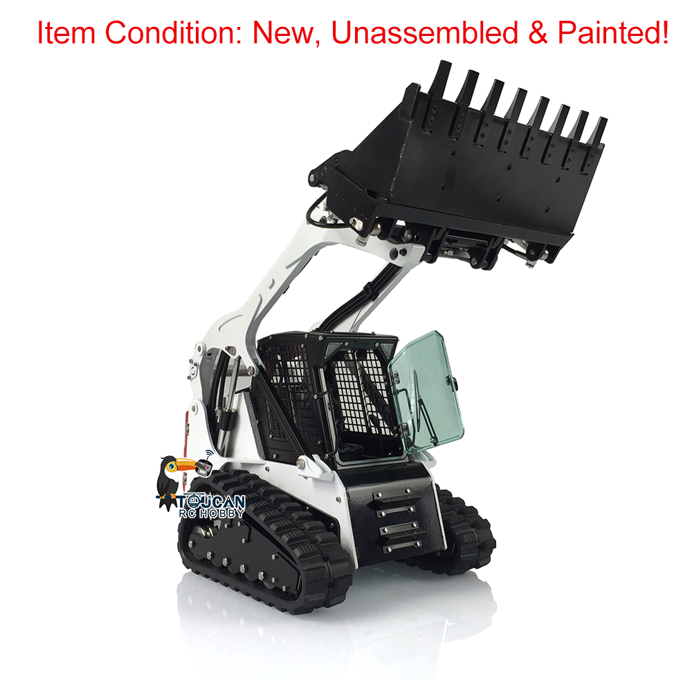 LESU 1/14 Metal RC Hydraulic Aoue-LT5 Tracked Skid-Steer Loader DIY Model Lights