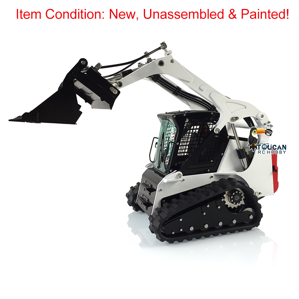 LESU 1/14 Metal RC Hydraulic Aoue-LT5 Tracked Skid-Steer Loader DIY Model Lights