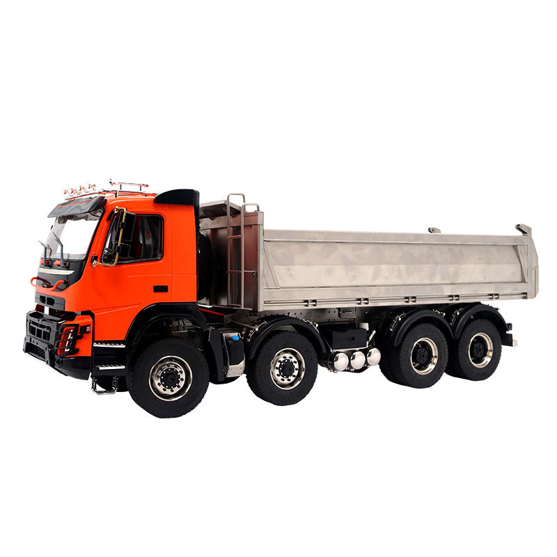 JDM-161 1/14 8x8 JDMODEL RC Hydraulic Dumper Truck I6S Radio Controlled Vehicle Model Differential Lock Axle Cylinder Wheel Hubs W/ Hopper