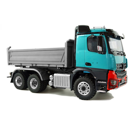 LESU 6*6 1/14 3348 Painted Cabin Three-way RC Tipper Dumper Construction Vehicle Car Model W/ Motor Servo ESC Light Sound System