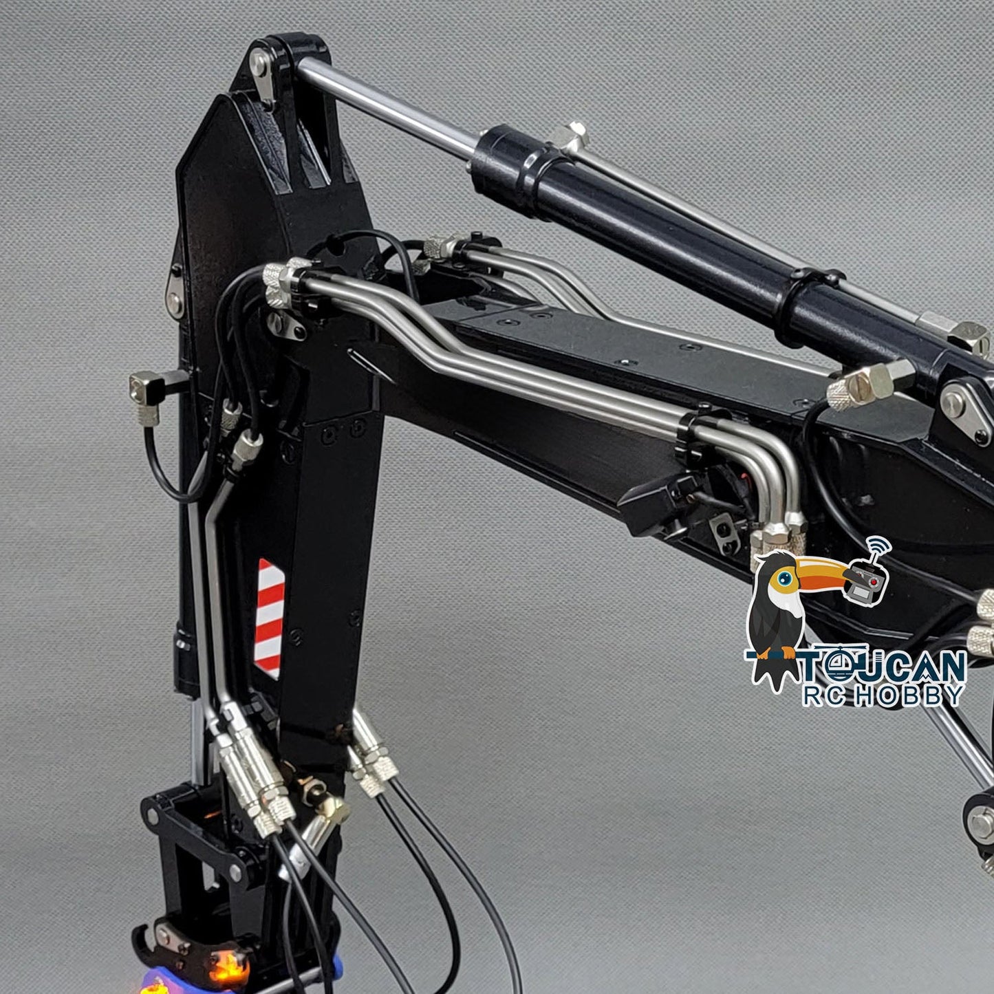 1/14 EC380 10CH MTMODEL Tracked RC Hydraulic Excavator Digger 3 Arms Metal Heavy Machine Model Grab AT9S Remote Controller