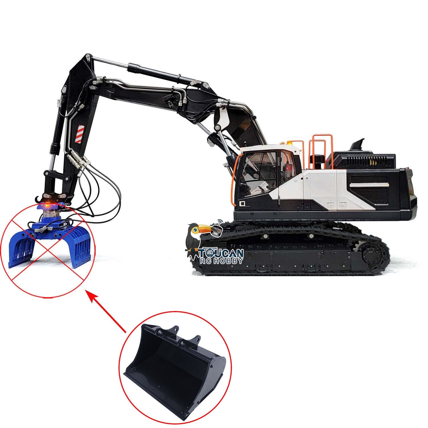 1/14 MTMODEL EC380 3 Arms Metal Hydraulic Tracked RC Excavator Assembled and Painted Construction Vehicle Heavy Digger Machine