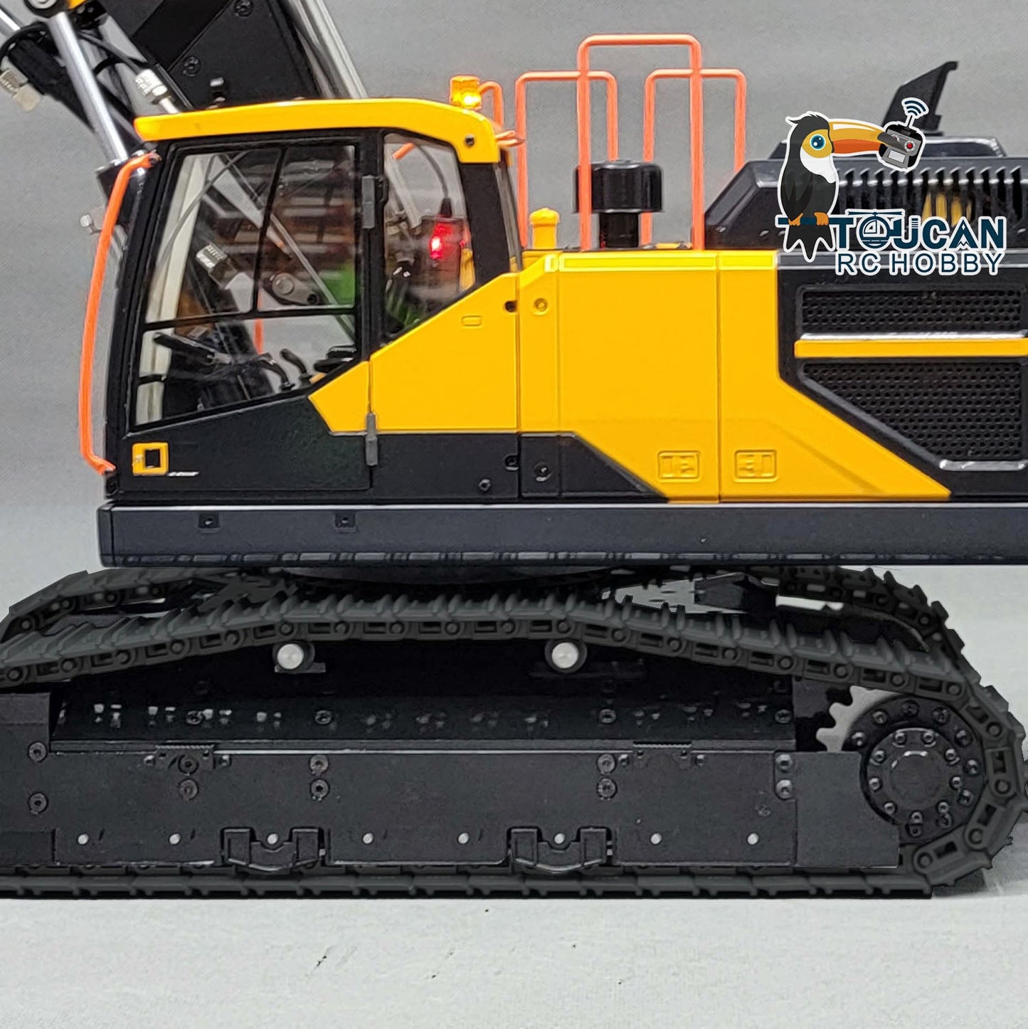 1/14 EC380 10CH MTMODEL Tracked RC Hydraulic Excavator Digger 3 Arms Metal Heavy Machine Model Grab AT9S Remote Controller