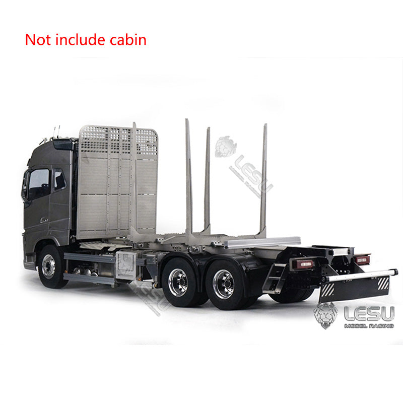 In Stock LESU 1/14 Metal Chassis 6*6 Motor Light for Radio Controlled Timber Truck Tractor Vehicles DIY Cars