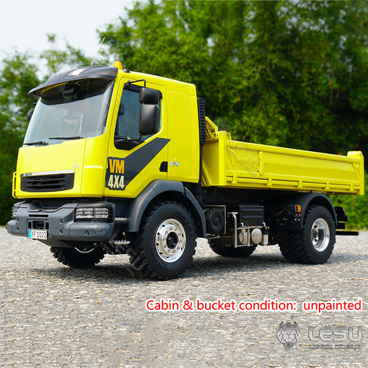 LESU 1/14 4*4 RC Tipper Truck Radio Controller Hydraulic Dumper Metal Chassis Light Sound System ESC Motor Servo DIY Cars Model