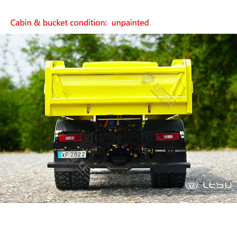 LESU 1/14 4*4 RC Tipper Truck Radio Controller Hydraulic Dumper Metal Chassis Light Sound System ESC Motor Servo DIY Cars Model