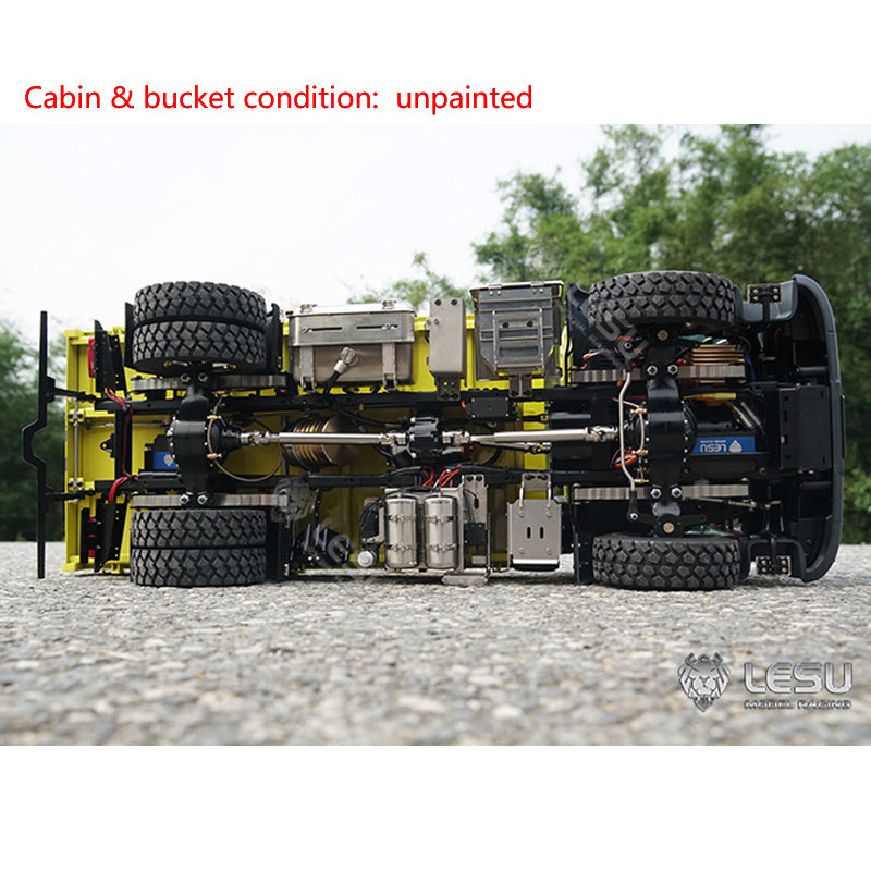 LESU 1/14 4*4 RC Tipper Truck Radio Controller Hydraulic Dumper Metal Chassis Light Sound System ESC Motor Servo DIY Cars Model