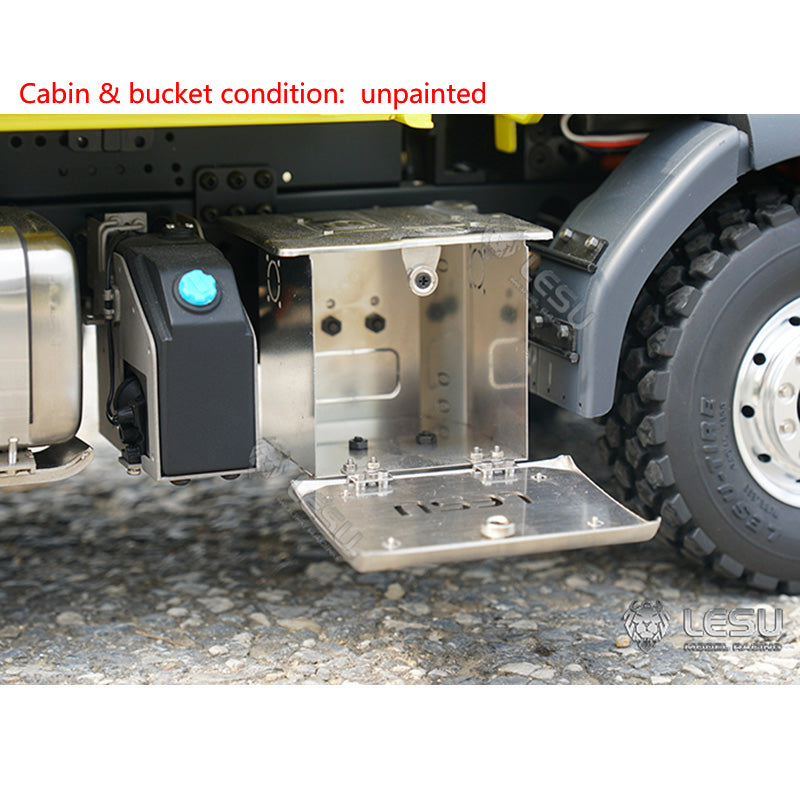 LESU 1/14 4*4 RC Tipper Truck Radio Controller Hydraulic Dumper Metal Chassis Light Sound System ESC Motor Servo DIY Cars Model