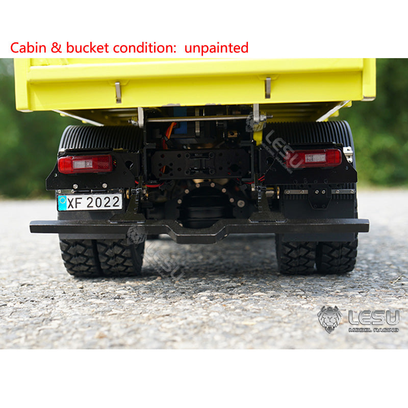 LESU 1/14 4*4 RC Tipper Truck Radio Controller Hydraulic Dumper Metal Chassis Light Sound System ESC Motor Servo DIY Cars Model