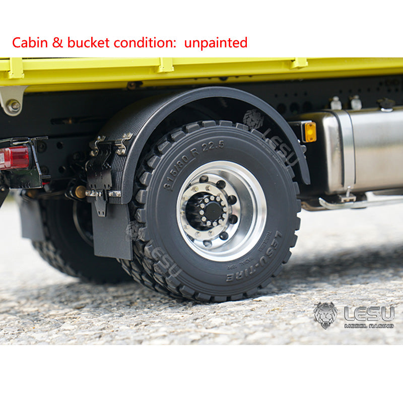 LESU 1/14 4*4 RC Tipper Truck Radio Controller Hydraulic Dumper Metal Chassis Light Sound System ESC Motor Servo DIY Cars Model