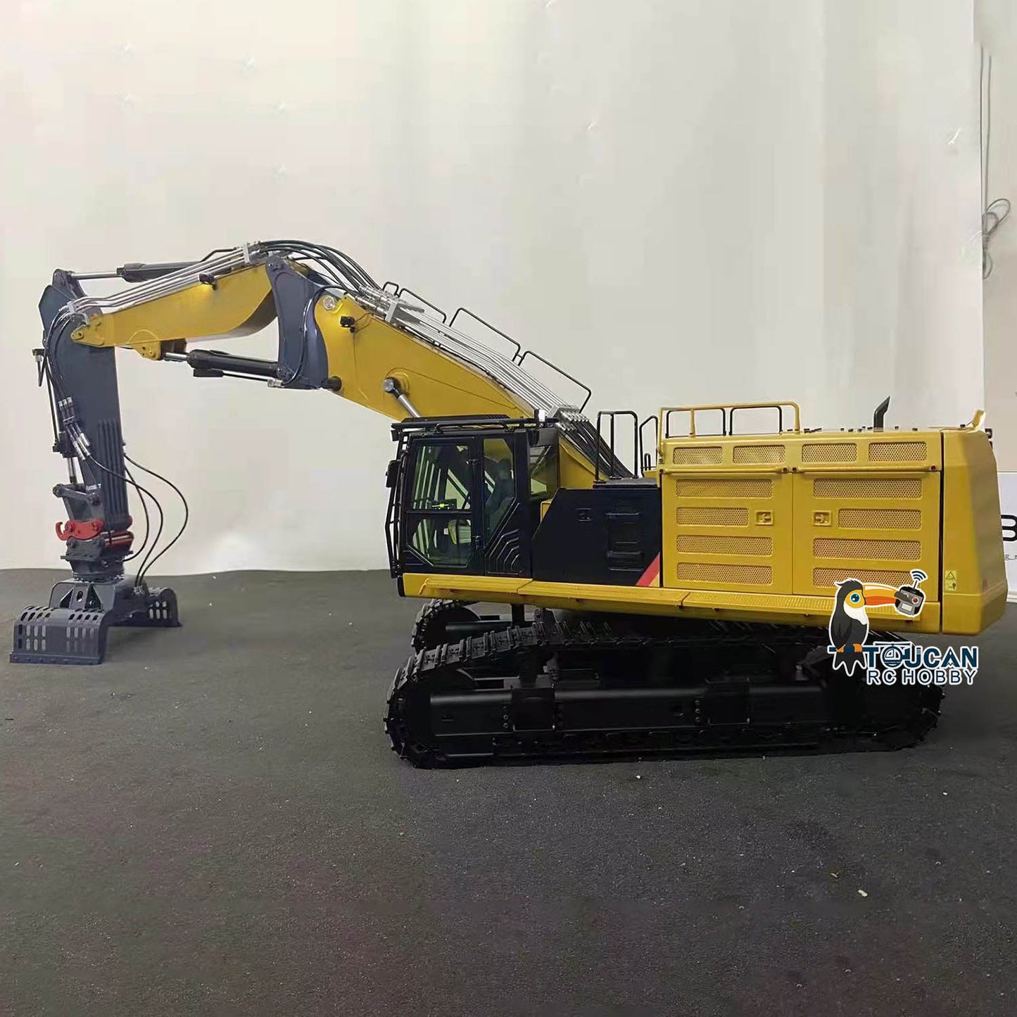 374 UHD 1/14 RC Hydraulic Demolition Excavator 3-section Boom RTR Digger Model Assembled Painted 3-Section Demolition Boom