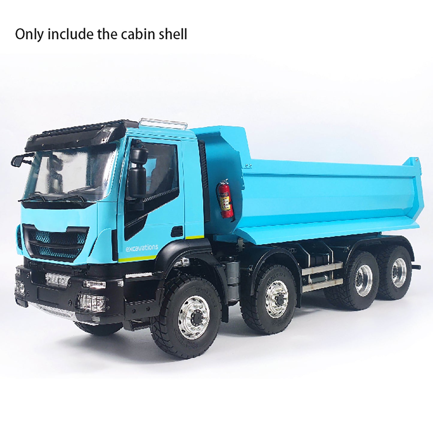 Plastic RC Car Cabin Body Shell for 1/14 RC Tipper Cars Remote Control Truck Painted Partially Assembled DIY Model