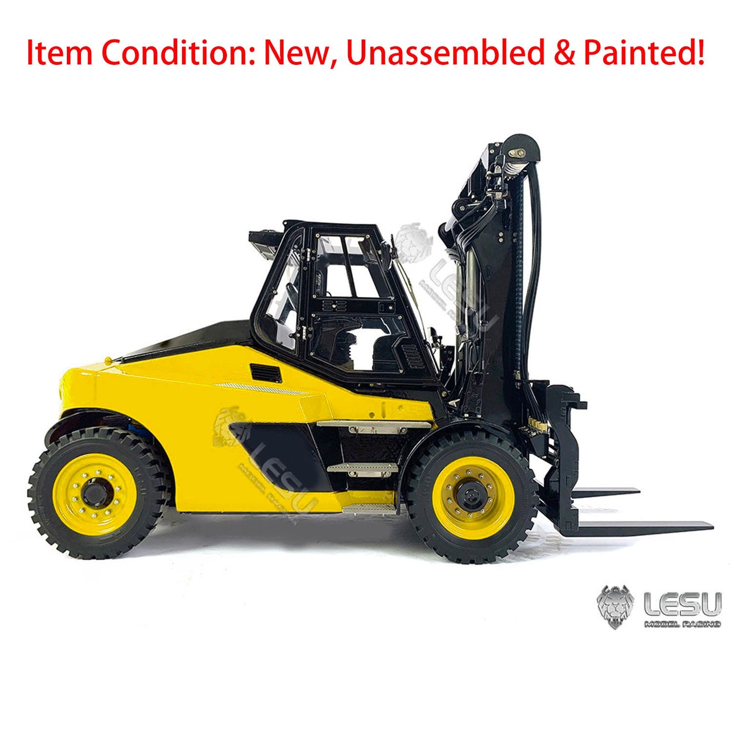 LESU 1/14 Scale Aoue-LD160S Front-Wheel Ddrive Hydraulic Painted RC Forklift Remote Control Model Motor Light Sound System ESC