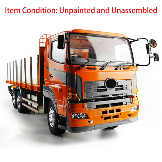 LESU 1/14 6*4 Flatbed Lorry RC Trailer for Radio Controlled Tractor Truck Motor Servo Metal Chassis LED Light Sound System