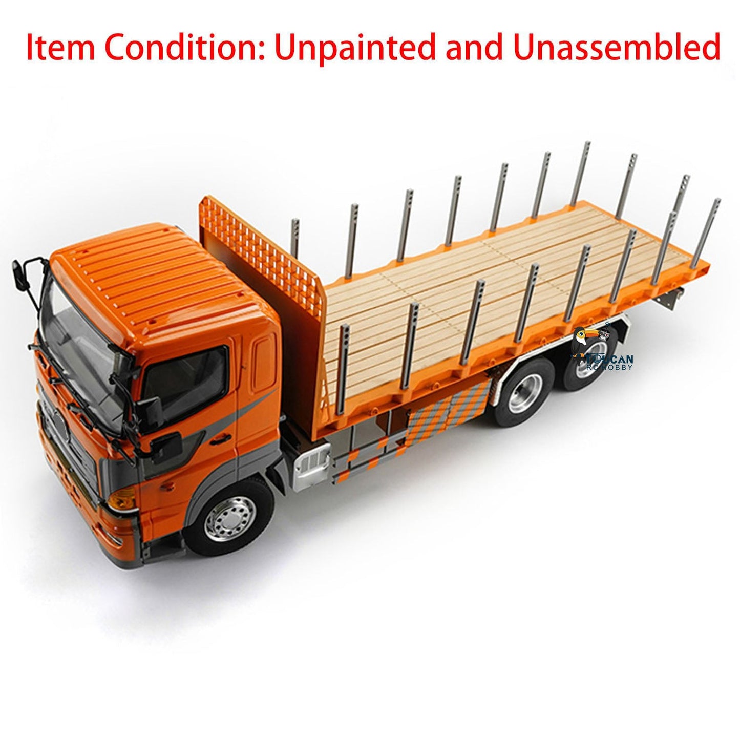 LESU 1/14 6*4 Flatbed Lorry RC Trailer for Radio Controlled Tractor Truck Motor Servo Metal Chassis LED Light Sound System