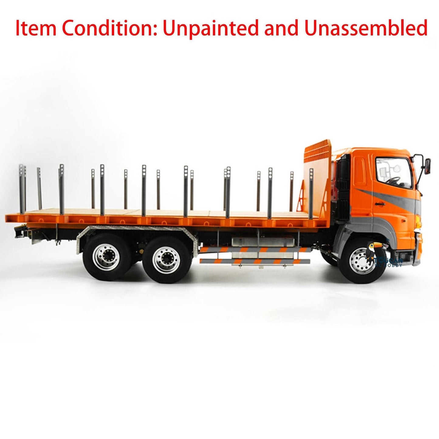 LESU 1/14 6*4 Flatbed Lorry RC Trailer for Radio Controlled Tractor Truck Motor Servo Metal Chassis LED Light Sound System