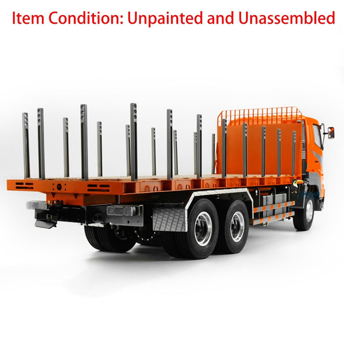 LESU 1/14 6*4 Flatbed Lorry RC Trailer for Radio Controlled Tractor Truck Motor Servo Metal Chassis LED Light Sound System