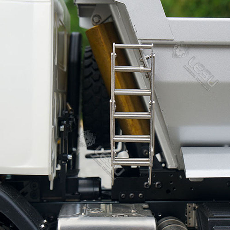 1/14 LESU 6x6 3Axle Hydraulic Metal RC Dumper Radio Control Tipper Sound Light System Unassembled Unpainted VM Cabin DIY Car