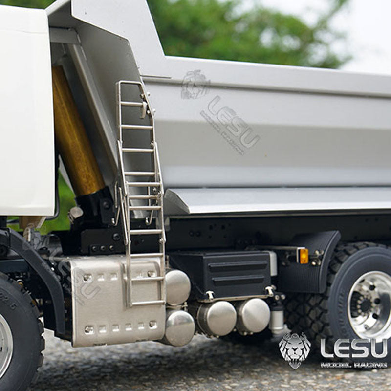 1/14 LESU 6x6 3Axle Hydraulic Metal RC Dumper Radio Control Tipper Sound Light System Unassembled Unpainted VM Cabin DIY Car