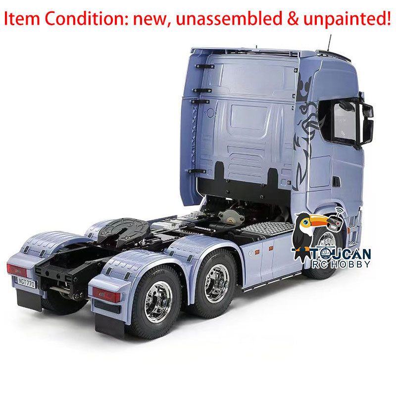 1/14 6X4 RC Tractor Truck 770S 56368 Radio Control Engineering Vehicle Model Kit with 3-speed Transmission Unassembled Unpainted