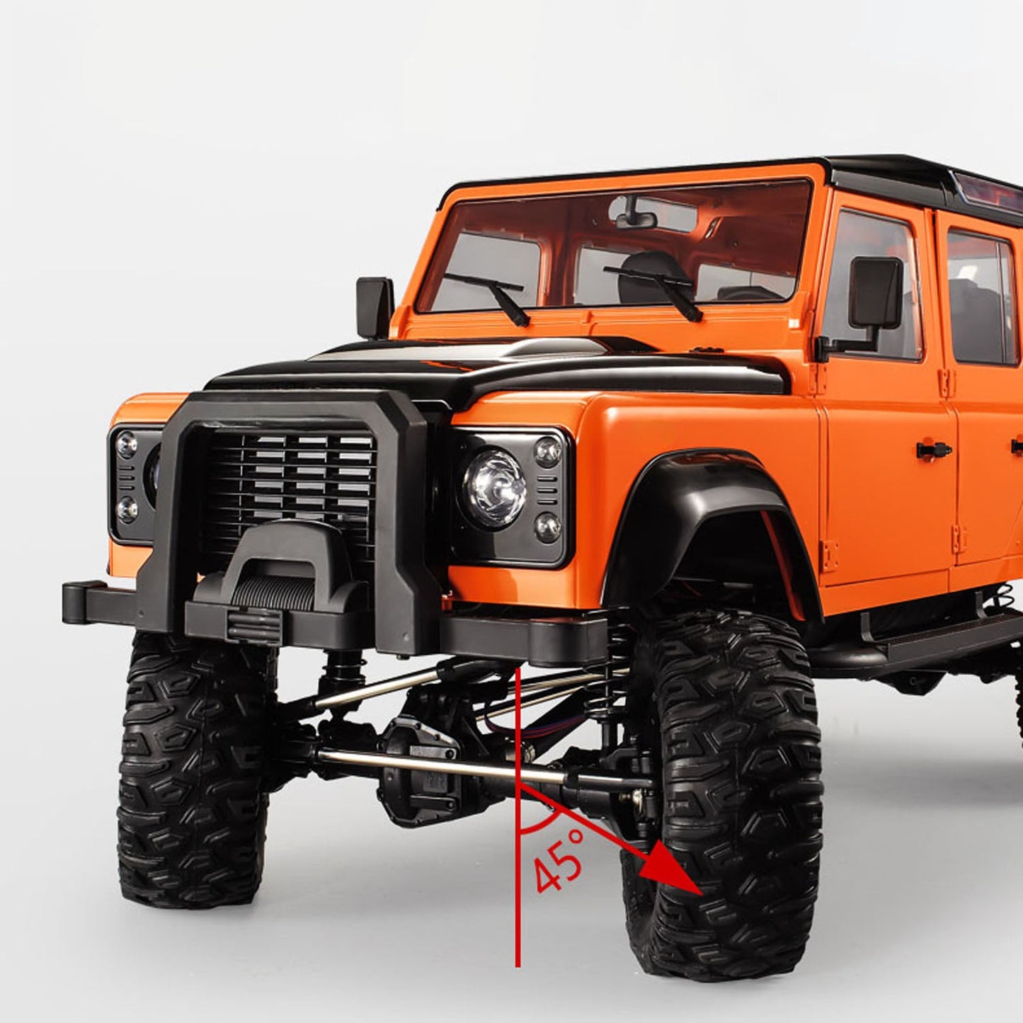 Double E 1/8 Scale RC Crawler Car 4x4 E102-003 2.4G 4WD Remote Control Car Model RTR Painted Assembled ESC Motor Servo