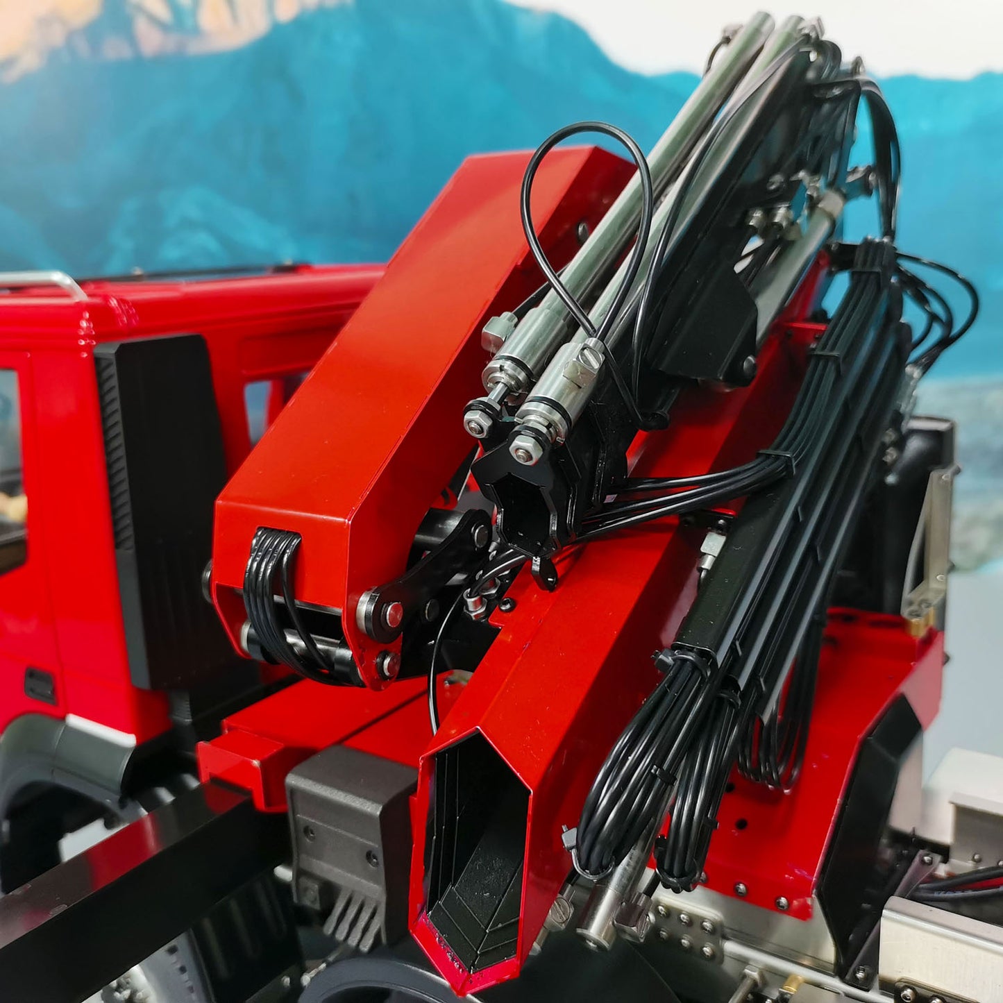1/14 8x8 RC Hydraulic Crane Dump Car 8x8 Metal PL18EV Radio Control Tipper Truck