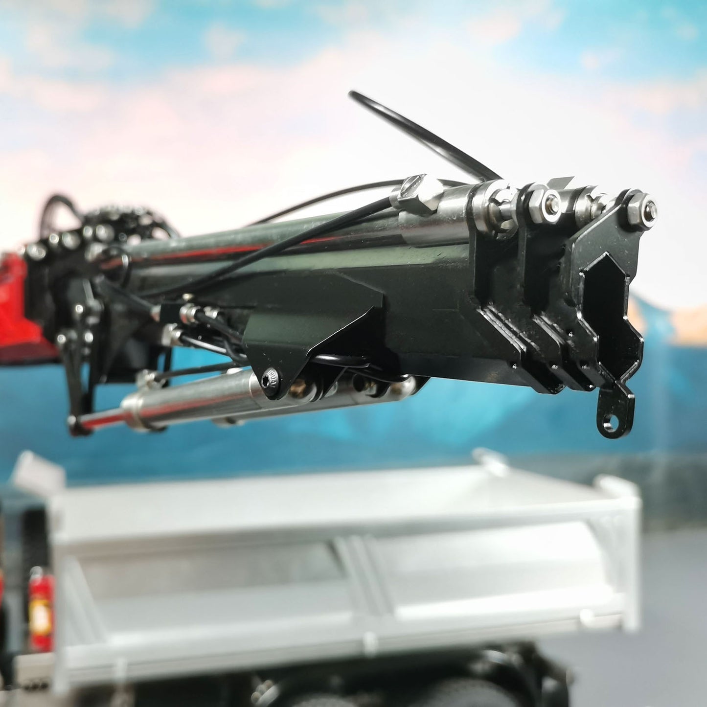 1/14 8x8 RC Hydraulic Crane Dump Car 8x8 Metal PL18EV Radio Control Tipper Truck