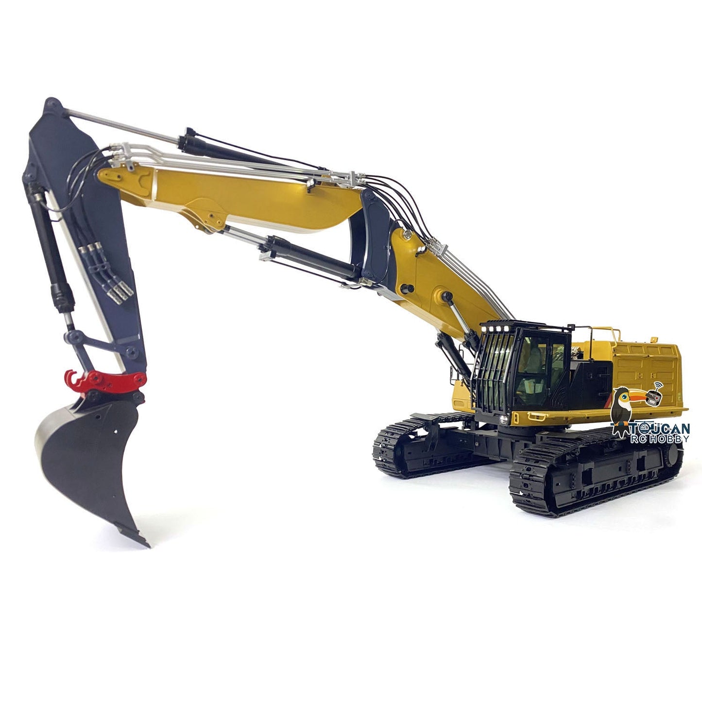 1/14 3 Arms RC Hydraulic Equipment Radio Controlled Excavator Car Model 374F FlySky PL18EV Lite Shovel ESC Servo Motor