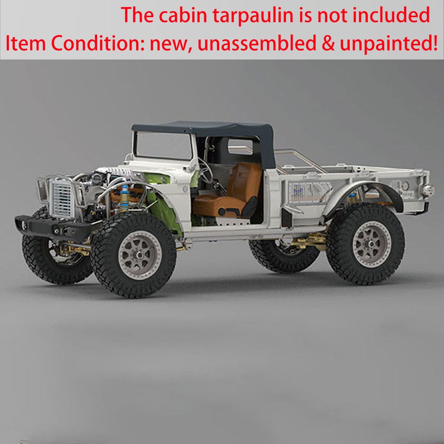 TWOLF 1/8 4x4 RC Off-road Vehicles M715 4WD Remote Control Crawler Climbing Car Model KIT with 2-speed Transmission