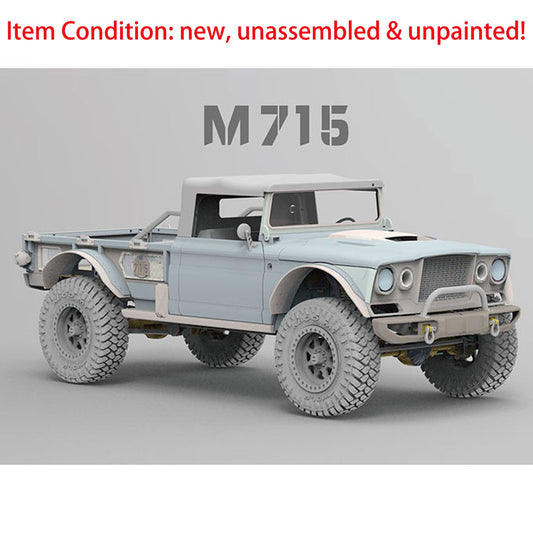 TWOLF 1/8 4x4 RC Off-road Vehicles M715 4WD Remote Control Crawler Climbing Car Model KIT with 2-speed Transmission