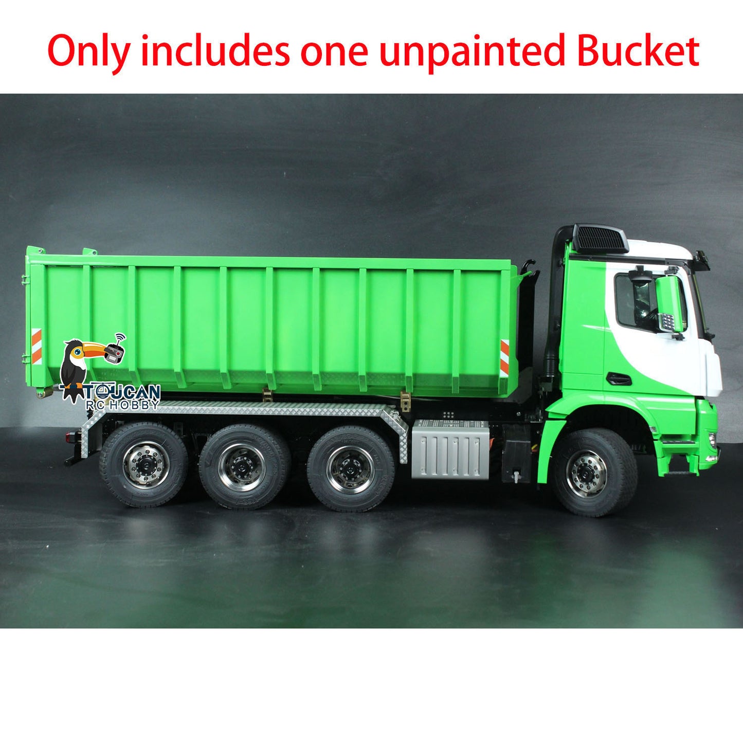 Metal High Bucket for 1/14 10x10 RC Hydraulic Full Dump Truck 8x8 Remote Controlled Dumper Cars DIY Hobby Model Parts