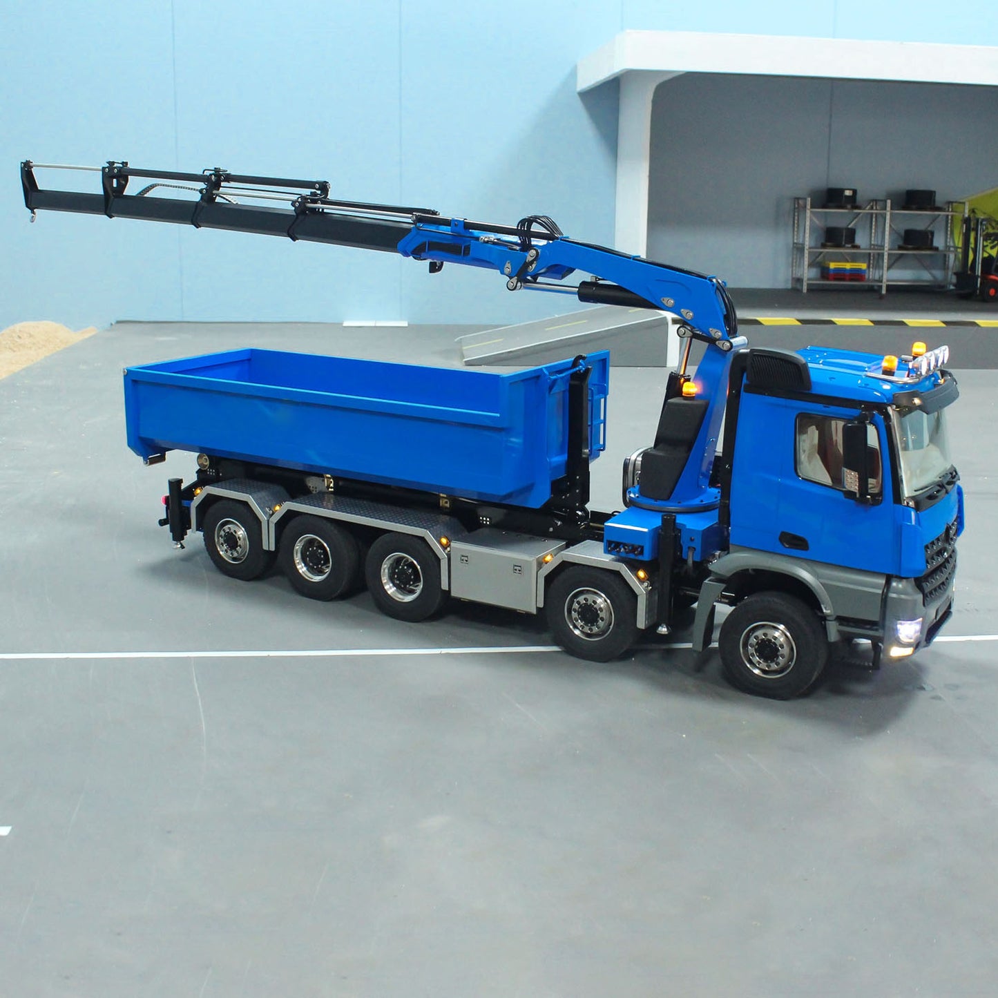 10*10 1:14 RC Hydraulic Crane Radio Controlled Dump Truck Full Dumper Car Model Rear Axle Lifting ESC Servo Motor