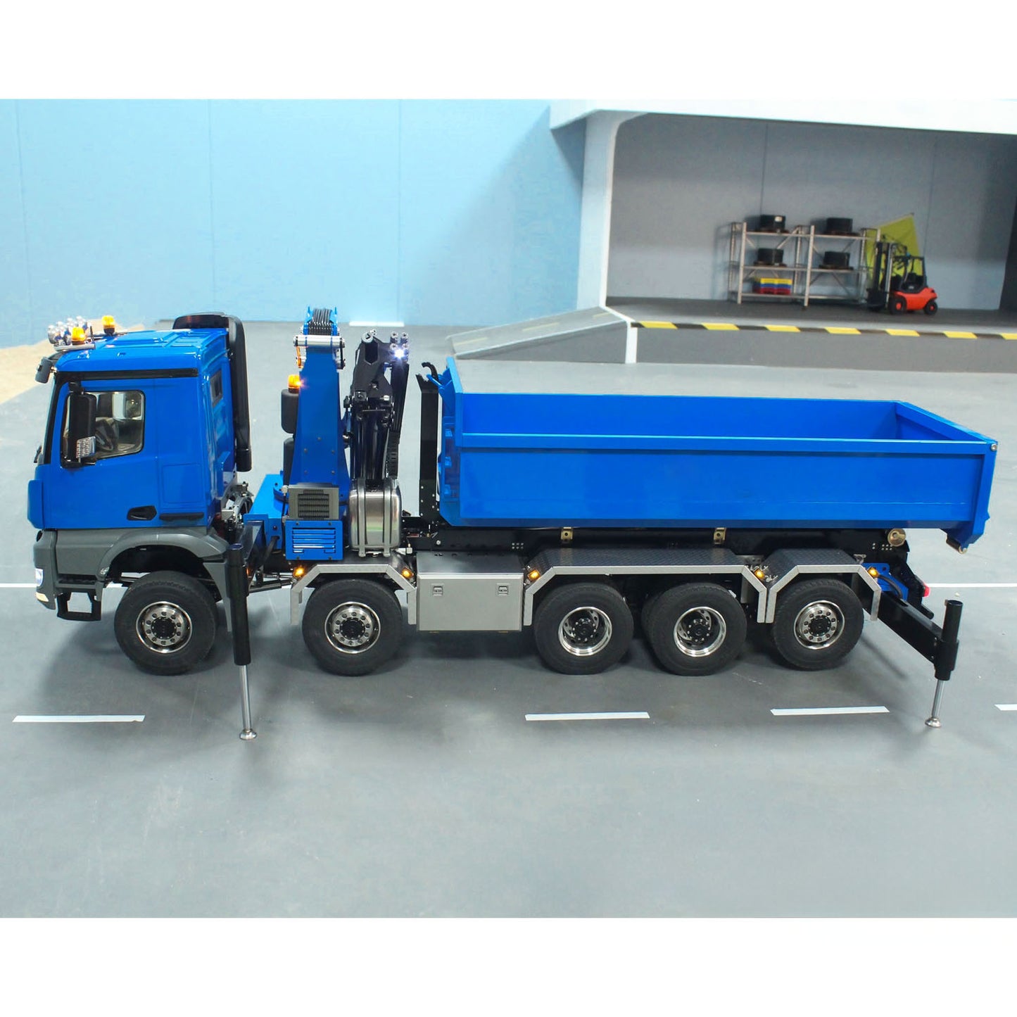 10*10 1:14 RC Hydraulic Crane Radio Controlled Dump Truck Full Dumper Car Model Rear Axle Lifting ESC Servo Motor