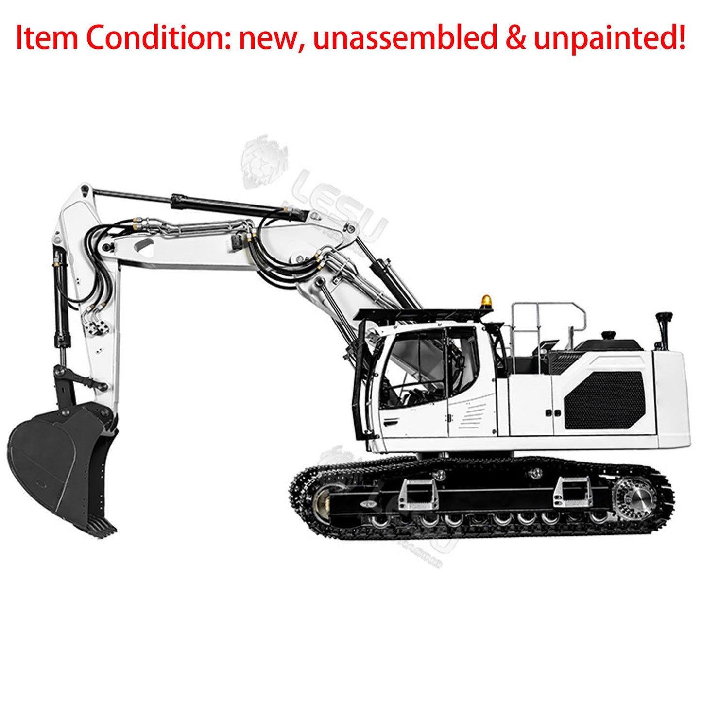 LESU 1/14 3-arm LR945 RC Hydraulic Excavator Remote Control Digger Heavy-duty Electric Hobby Model Kits Unpainted Unassembled